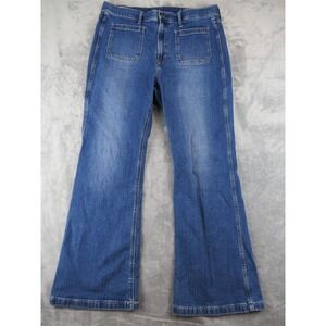 Gap Flare High Rise Jeans Women's 34/18R Medium Wash Stretch Denim